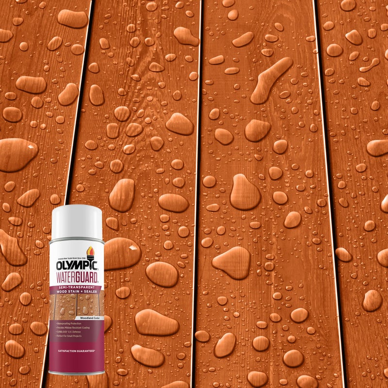 Olympic WaterGuard 11.75 oz. Woodland Cedar Semi-Transparent Exterior Wood Stain Plus Sealer - Image 1